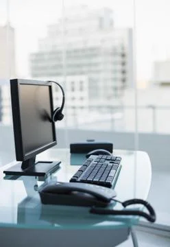 Empty bright office Stock Photos