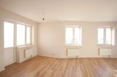 Empty bright room with window Stock Photos