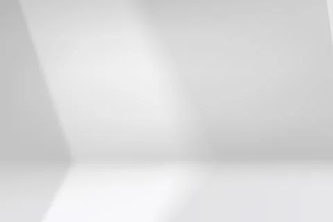 Empty bright studio with sunlight. 3d vector background for product design 스톡 일러스트