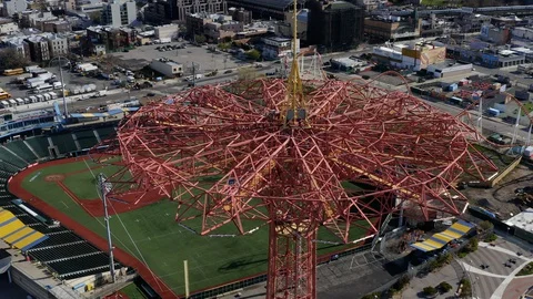 Empty Brooklyn Cyclones Stadium Stock Footage 128982559