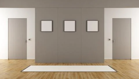 Empty brown and white room Stock Illustration