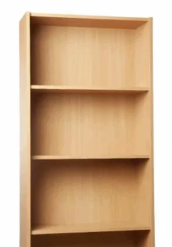Empty brown bookcase for books and other items to keep, made of wooden planks Stock Illustration