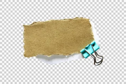 Empty brown paper space for writing letters isolated on white background. Stock Photos