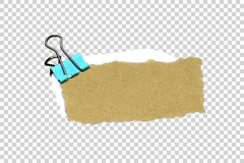 Empty brown paper space for writing letters isolated on white background. Stock Photos