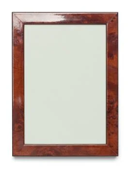 Empty brown picture frame Stock Photos