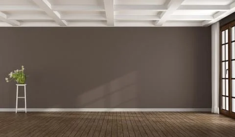 Empty brown room Stock Illustration
