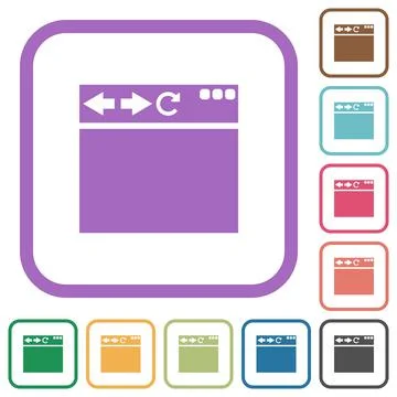 Empty browser window simple icons Stock Illustration