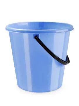 Empty bucket isolated Stock-Fotos