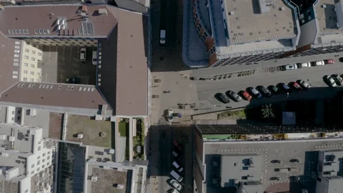 Empty Budapest during COVID coronavirus in Hungary - drone 4K Vídeo Stock 128230883