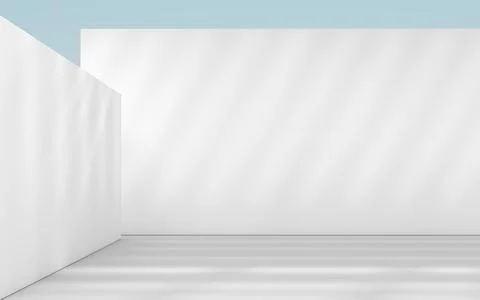 Empty building construction, with sunlight shade, 3d rendering. Illustrazione stock