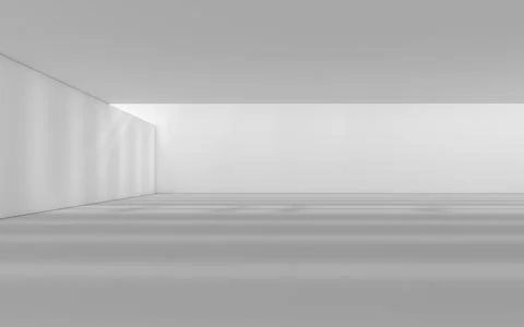 Empty building construction, with sunlight shade, 3d rendering. Ilustración de archivo