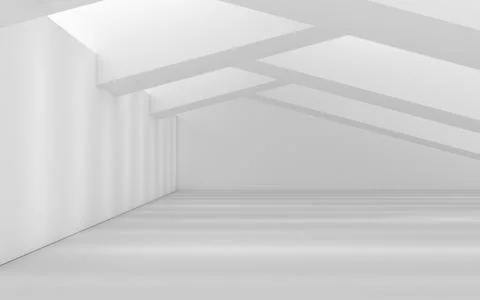 Empty building construction, with sunlight shade, 3d rendering. Ilustración de archivo