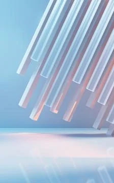 Empty building structure with creative geometries, 3d rendering. Ilustración de archivo