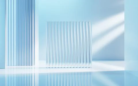 Empty building structure with creative geometries, 3d rendering. Stock Illustration