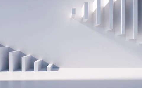 Empty building structure with geometric structure, 3d rendering. Ilustración de archivo