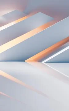 Empty building structure with geometric structure, 3d rendering. Fotos de archivo