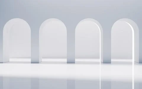 Empty building structure with geometric structure, 3d rendering. Fotos de archivo