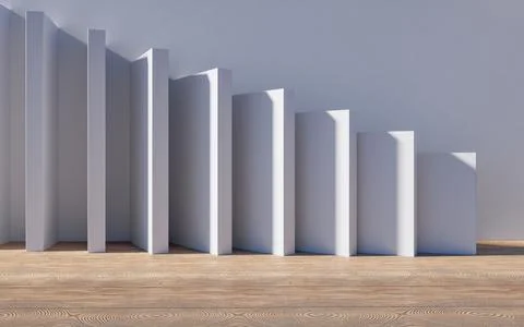 Empty building structure with wood floor, 3d rendering. Ilustración de archivo