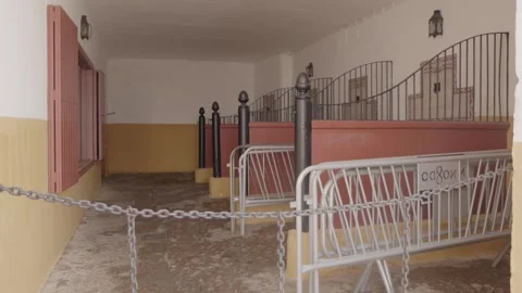 Empty Bull Stable In Plaza de Toros de la Real Maestranza de Caballería Stock Footage 315079521