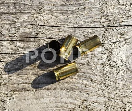 Empty bullet shells Fotos de archivo