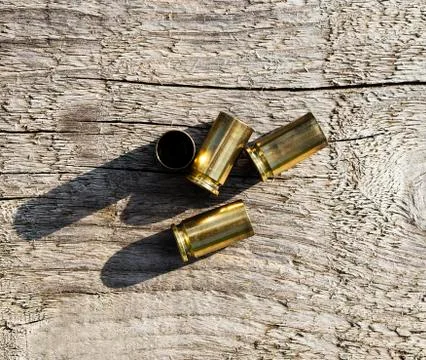 Empty bullet shells Stock Photos