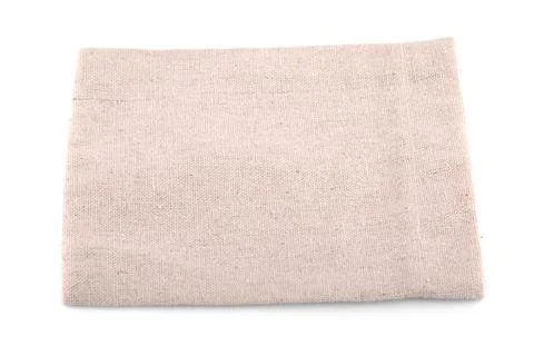 Empty burlap sack bag isolated on white background Stock Photos