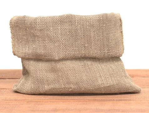 Empty burlap sack Stock Photos