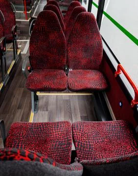 Empty bus interior Stock Photos
