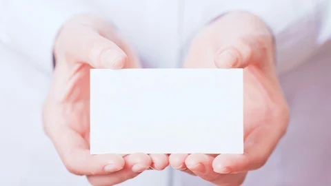 Empty business card Stock Footage 98341344