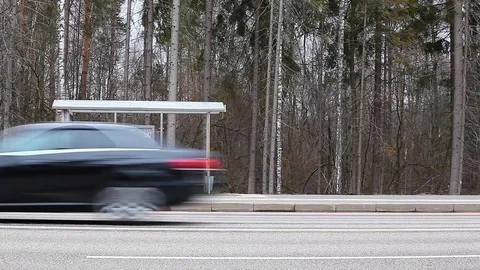 Empty buss station footage Stock Footage 88786963