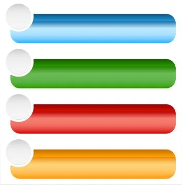 Empty button, banner background in more colors. Stock Illustration