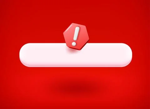 Empty button mockup with stop sign. 3d vector illustration 스톡 일러스트