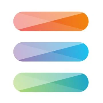 Empty button set flat design Illustrazione stock