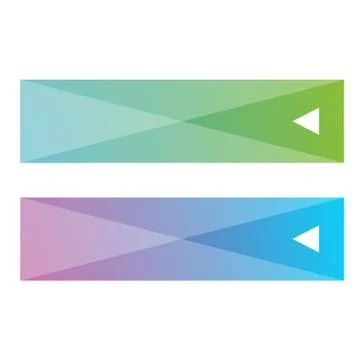 Empty button set flat design Illustrazione stock