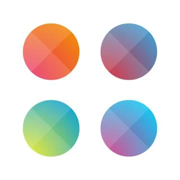 Empty button set flat design vector Stockillustratie