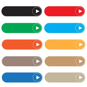 Empty button on white background. web buttons symbol. set of blank buttons. Stockillustratie