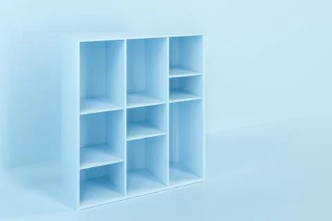 Empty cabinet in the empty new house, 3d rendering. Stock Illustration