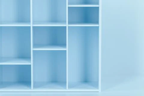 Empty cabinet in the empty new house, 3d rendering. Stock-Illustration