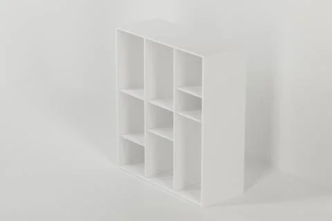 Empty cabinet in the empty new house, 3d rendering. Stock Illustration