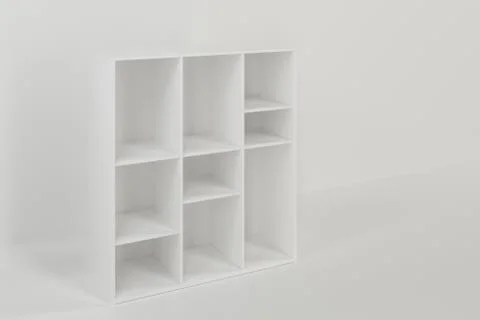 Empty cabinet in the empty new house, 3d rendering. Stock Illustration