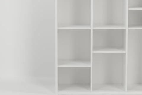 Empty cabinet in the empty new house, 3d rendering. Stock Illustration