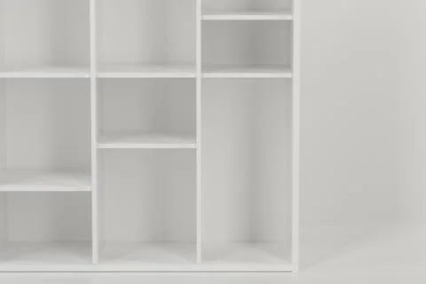 Empty cabinet in the empty new house, 3d rendering. Stock Illustration