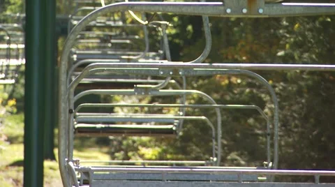 Empty cable car in forest Stock Footage 54593474
