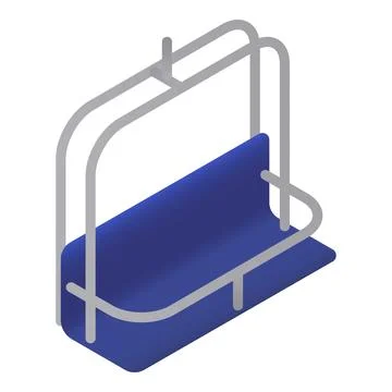 Empty cable car icon, isometric style Illustrazione stock