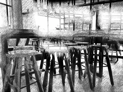 Empty café interior Stock Illustration
