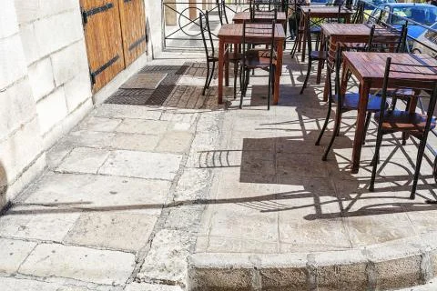 Empty cafe in Malta Stock Photos