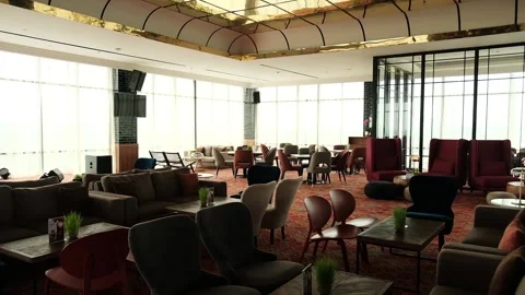 Empty cafe or bar in the morning Stock Footage 244760786