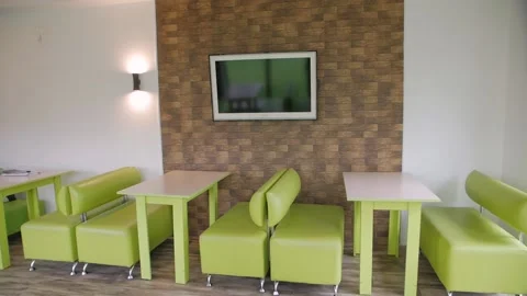 Empty Cafe In Quarantine Stock Footage 141146931