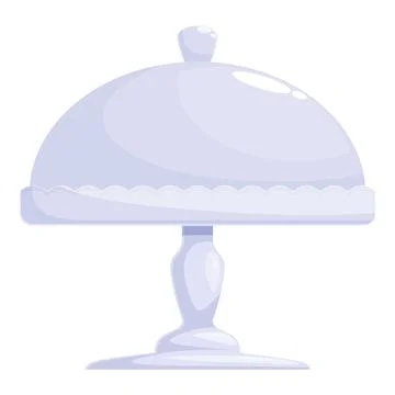 Empty cake stand with lid waiting for dessert serving tray Stock Illustration