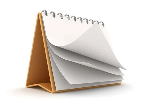 Empty Calendar Empty Calendar , This is a 3d rendered computer generated i... Stock Photos
